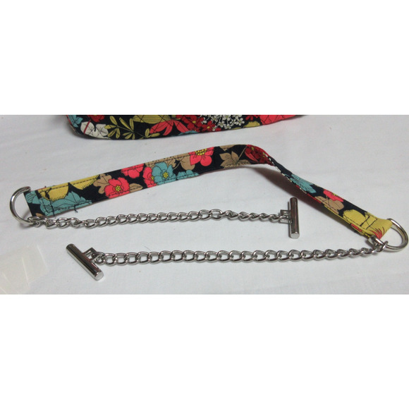Vera Bradley Happy Snails Tote Handbag Chain Shoulder Purse Quilted Floral NEW - Picture 2 of 9